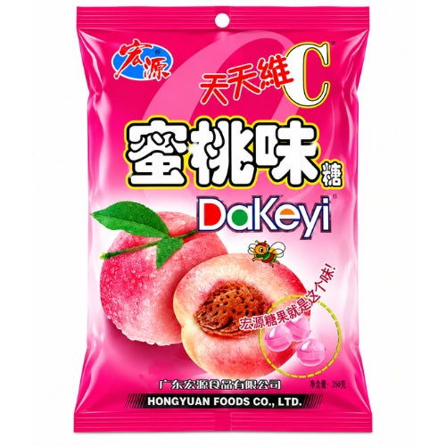 HONGYUAN Bonbons Pêche 350g