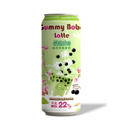 O'S BUBBLE Gummy Boba Latte Matcha 470ml