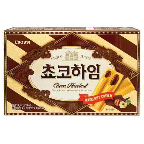 Gaufrettes à la crème au chocolat Crown avec noisettes 142 g