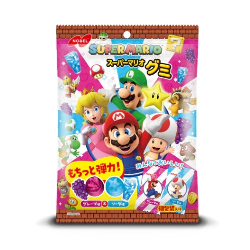 NOBEL Super Mario Gummy Candy Grape & Soda Flavor 50g