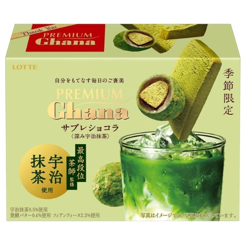 LOTTE Premium Ghana Sable Chocolate Rich Uji Matcha 49g