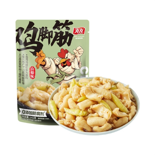 YOUYOU Chicken Tendon Pickled Chili Flavor 52g