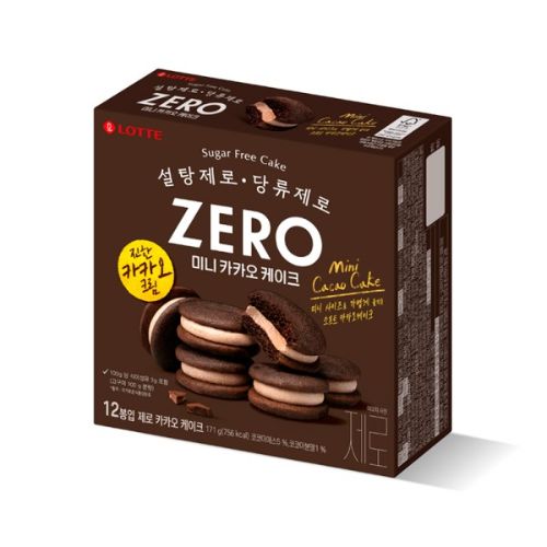 LOTTE Zero Mini Cacao Cake (Dark Cacao Cream)