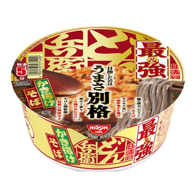 Nissin Donbei Deep Fried Kakiage Tempura Bowl Soba 101g