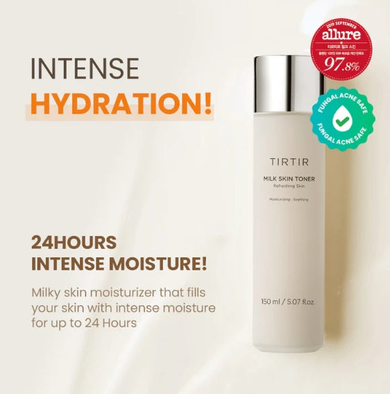 Lotion tonique au lait TIRTIR, format mini 20 ml